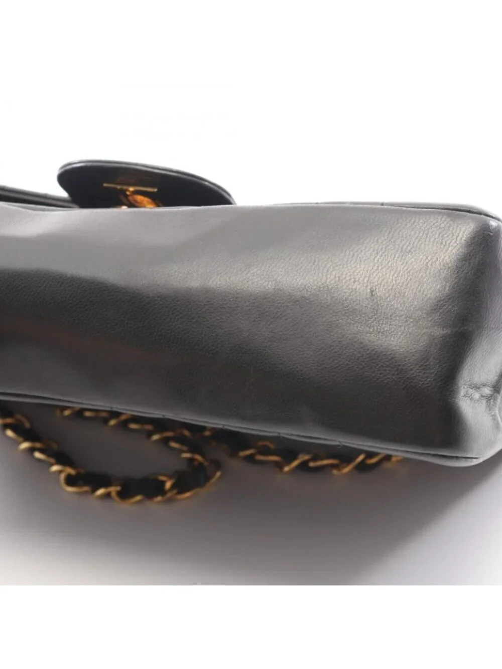 Chanel Shoulder Bag Mademoiselle Black Lambskin Chain